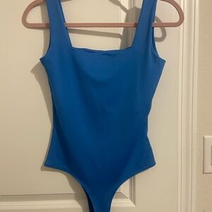 Blue Squared Neck Bodysuit